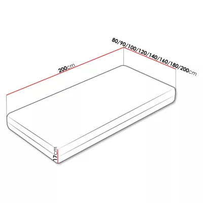 Hipoallergén matrac kókuszszőnyeggel 80x200 FENGE