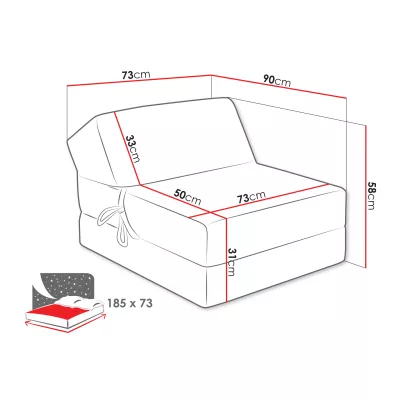 OTTO összecsukható szék - szürke acél