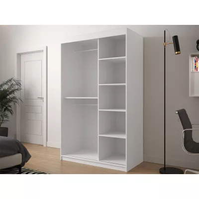 Keskeny tükrös gardrób 120 cm ORIOT - fehér / fekete