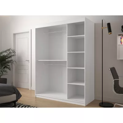 Gardróbszekrény 150 cm tükörrel ORIOT - artisan tölgy / fekete