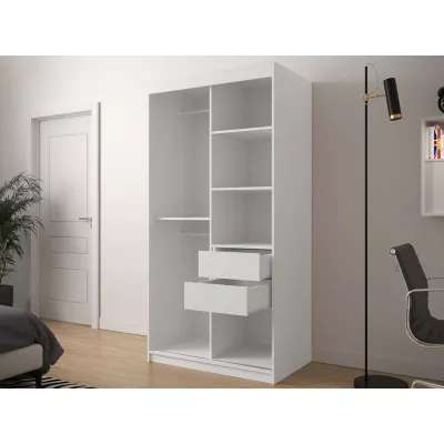 Tükrös gardrób 100 cm fiókokkal ORIOT - artisan tölgy / fekete