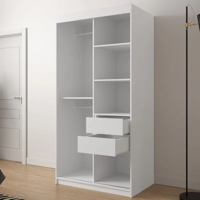 Tükrös szekrény 100 cm fiókokkal ORIOT - fekete / artisan tölgy