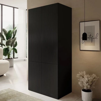 Keskeny gardrób 90 cm CRATO - fekete