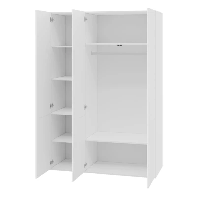 Gardróbszekrény 135 cm CRATO - fehér