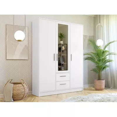 Tükrös gardrób 153 cm HEROSA - alpesi fehér