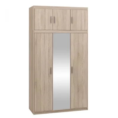 Tükrös gardróbszekrény 133 cm bővíthető ARCATA - sonoma tölgy