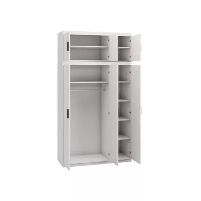 133 cm-es gardróbszekrény hálószobába bővíthető ARCATA - fehér
