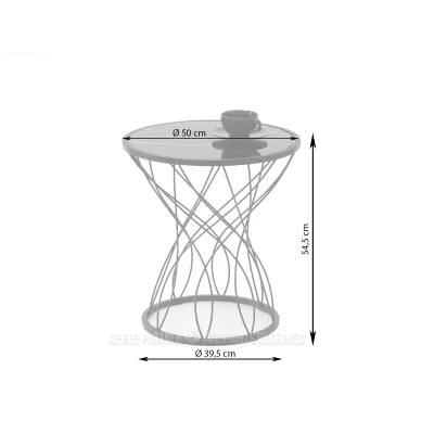 ELIMAR 01 design dohányzóasztal - fekete márvány / fekete
