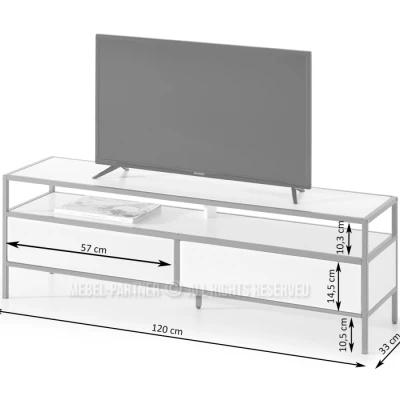 TV állvány MAIRA - tölgy / fehér