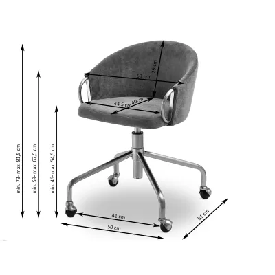 FINBAR designer forgószék - fekete / arany
