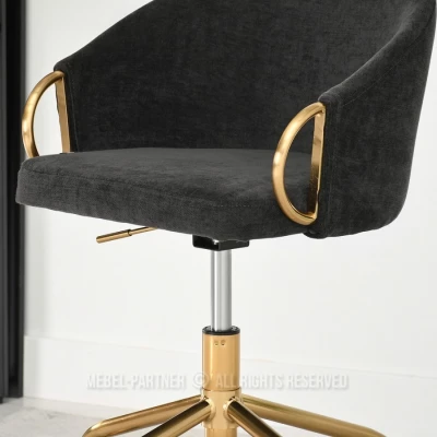FINBAR designer forgószék - fekete / arany