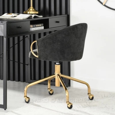 FINBAR designer forgószék - fekete / arany