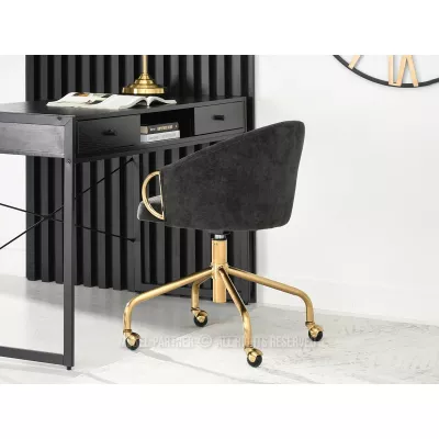 FINBAR designer forgószék - fekete / arany