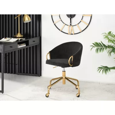 FINBAR designer forgószék - fekete / arany