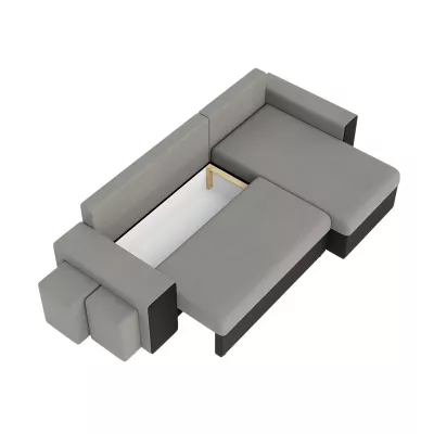 TIMRA kanapé szett ülőkékkel - csokoládé