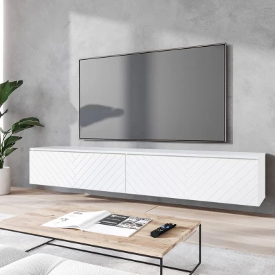 TV állvány LED világítással 180 cm WILLA D - fehér 1