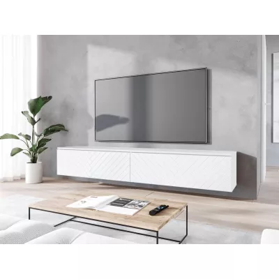 TV állvány LED világítással 180 cm WILLA D - fehér 1