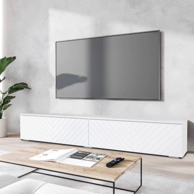 TV állvány LED világítással 180 cm WILLA D - fehér 1