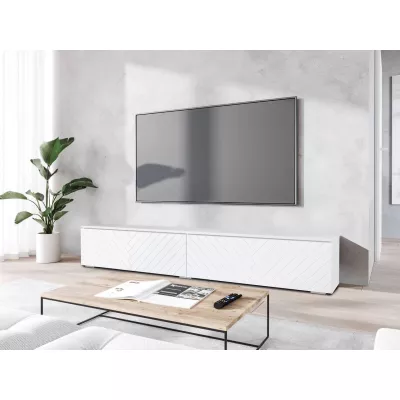 TV állvány LED világítással 180 cm WILLA D - fehér 1