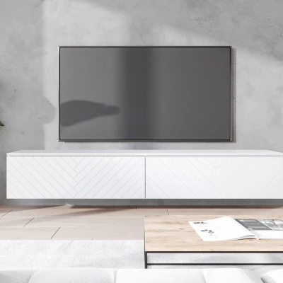 TV állvány LED világítással 180 cm WILLA D - fehér 1