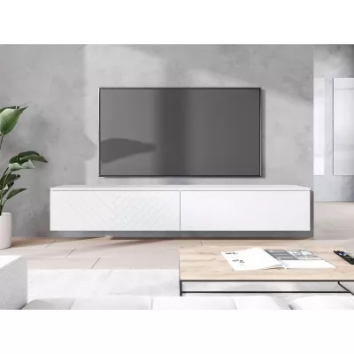 TV állvány LED világítással 180 cm WILLA D - fehér 1