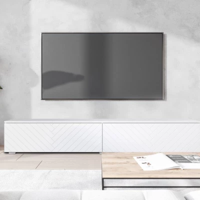 TV állvány LED világítással 180 cm WILLA D - fehér 1