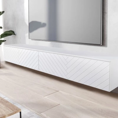 TV állvány LED világítással 180 cm WILLA D - fehér 1
