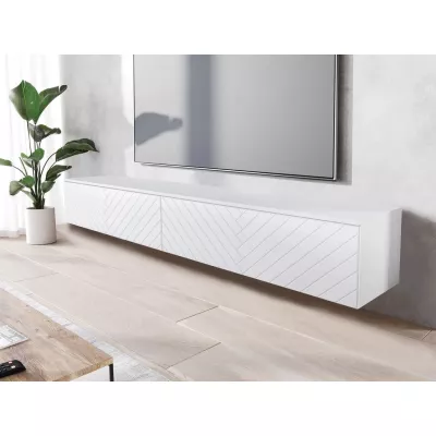 TV állvány LED világítással 180 cm WILLA D - fehér 1