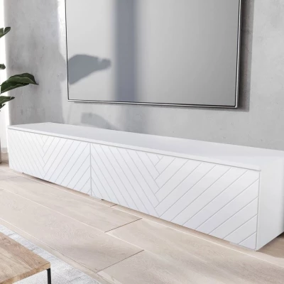 TV állvány LED világítással 180 cm WILLA D - fehér 1