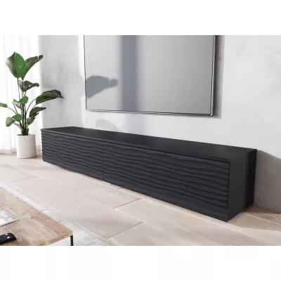 TV állvány LED világítással 180 cm WILLA D - fekete grafit 2