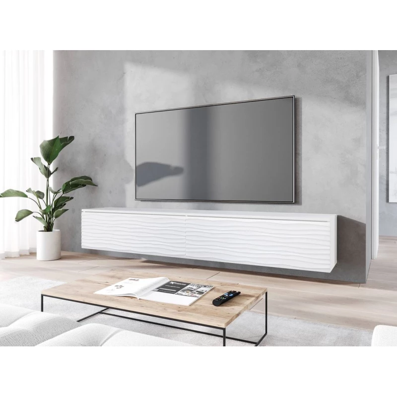 TV állvány LED világítással 180 cm WILLA D - fehér 2