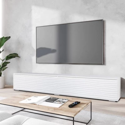 TV állvány LED világítással 180 cm WILLA D - fehér 2