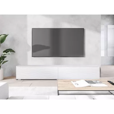 TV állvány LED világítással 180 cm WILLA D - fehér 2