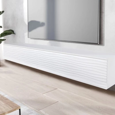 TV állvány LED világítással 180 cm WILLA D - fehér 2