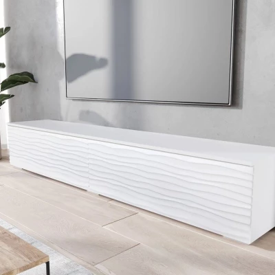 TV állvány LED világítással 180 cm WILLA D - fehér 2