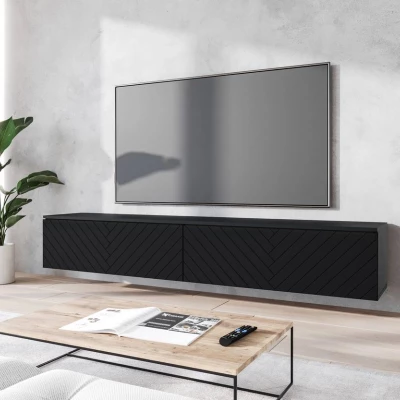 TV állvány LED világítással 180 cm WILLA D - fekete grafit 1