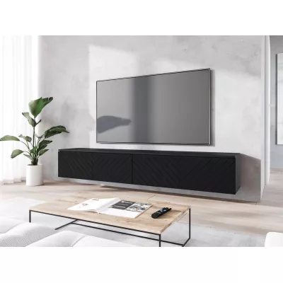 TV állvány LED világítással 180 cm WILLA D - fekete grafit 1