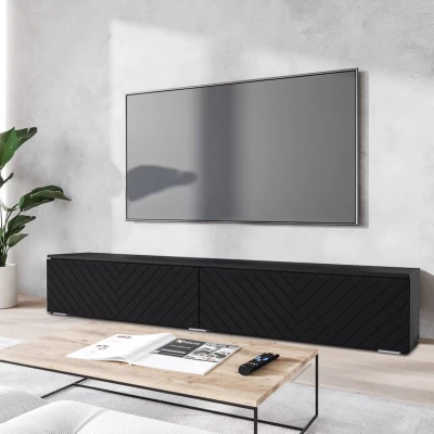 TV állvány LED világítással 180 cm WILLA D - fekete grafit 1