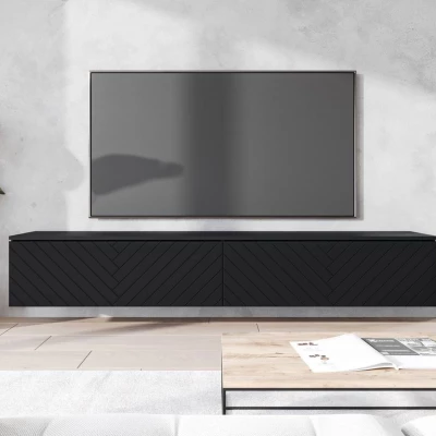 TV állvány LED világítással 180 cm WILLA D - fekete grafit 1