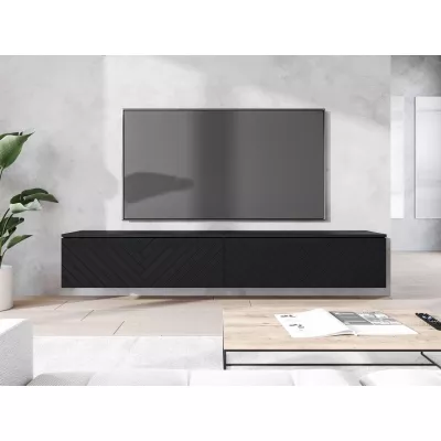 TV állvány LED világítással 180 cm WILLA D - fekete grafit 1