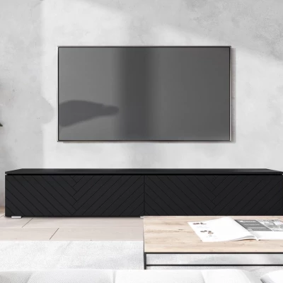 TV állvány LED világítással 180 cm WILLA D - fekete grafit 1