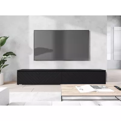 TV állvány LED világítással 180 cm WILLA D - fekete grafit 1