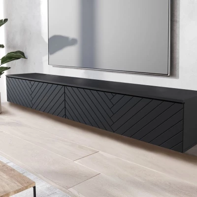 TV állvány LED világítással 180 cm WILLA D - fekete grafit 1
