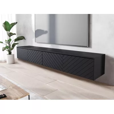 TV állvány LED világítással 180 cm WILLA D - fekete grafit 1