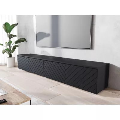 TV állvány LED világítással 180 cm WILLA D - fekete grafit 1