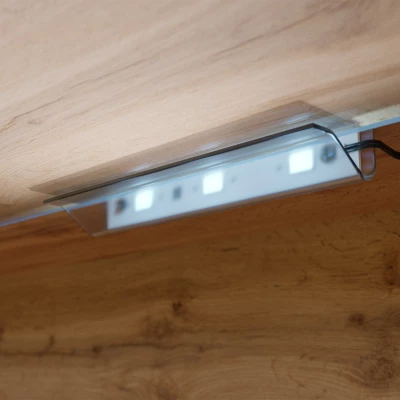 TV állvány LED világítással 180 cm WILLA D - fekete grafit 1