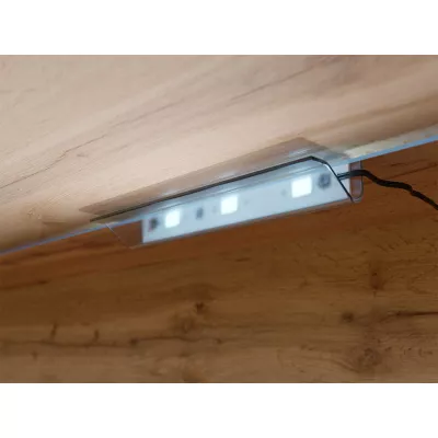 TV állvány LED világítással 140 cm WILLA D - fekete grafit 1