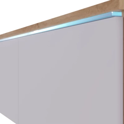 TV állvány LED világítással 140 cm WILLA D - fekete grafit 1