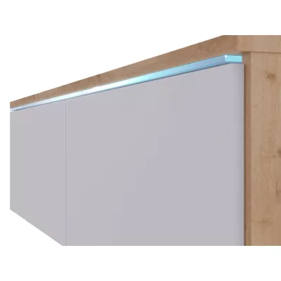 TV állvány LED világítással 140 cm WILLA D - fekete grafit 1