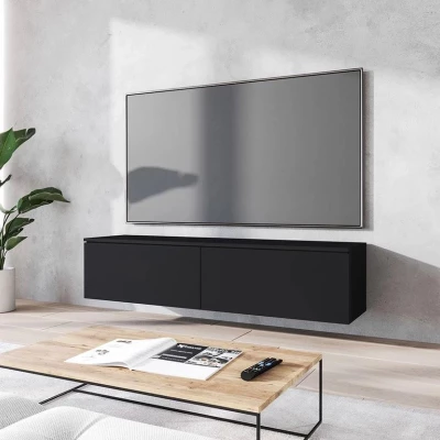 TV szekrény 140 cm WILLA D - fekete grafit